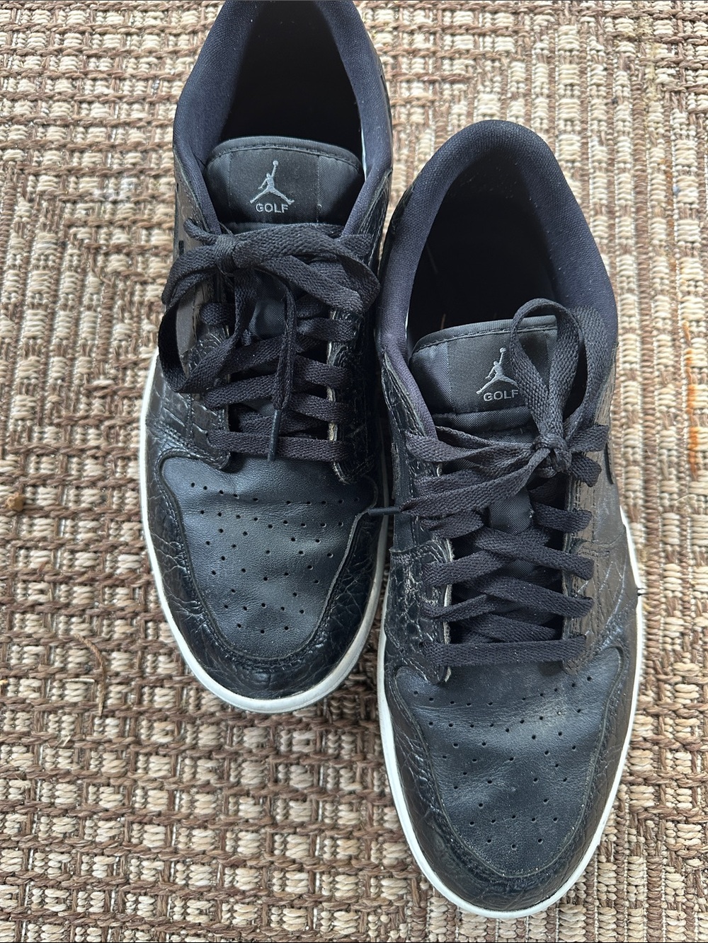 Jordan Black Low-Top Golf Sneakers